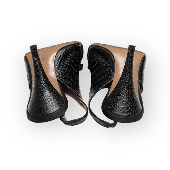 Vintage: Moschino Cheap and Chic ♔ Peep Toe Slingback Bow Pumps Heels ♔ Brown ♔