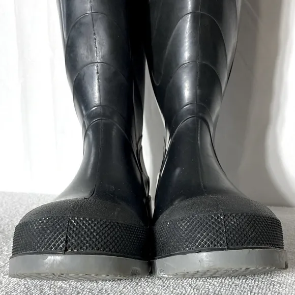 Vintage Onguard Industries Black Polyblend Rubber Boots Rain Boots 8
