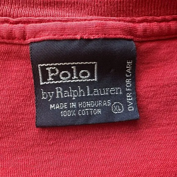 Vintage Polo Bear By Ralph Lauren Red Graphic Long Sleeve T-Shirt Mens XL