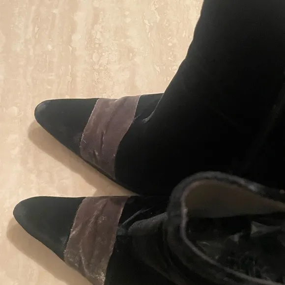 Vintage PRADA Black and Brown Ankle Boots SIZE 35.5