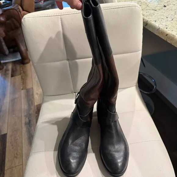 Vintage Ralph Lauren Maryann Knee High Leather Boots size 7.5