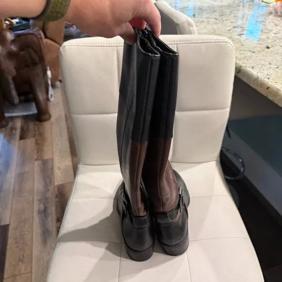 Vintage Ralph Lauren Maryann Knee High Leather Boots size 7.5