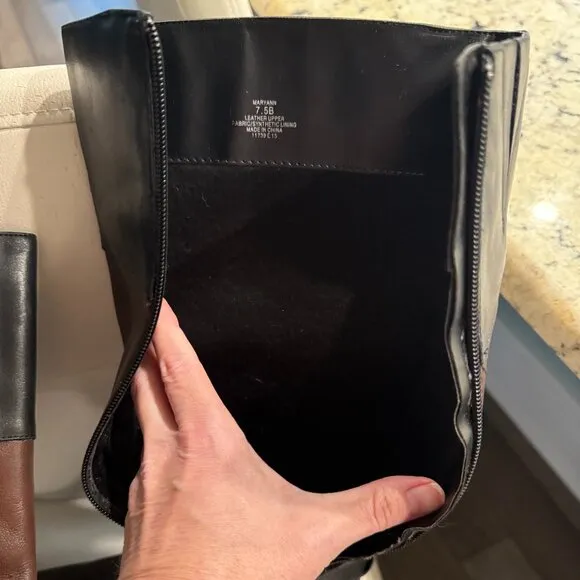 Vintage Ralph Lauren Maryann Knee High Leather Boots size 7.5