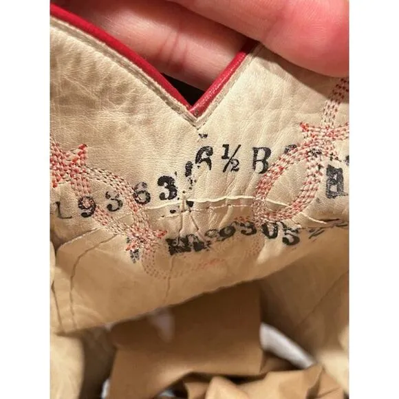 Vintage Red Larry Mahan Cowboy Boots – Size 6.5 B – Handmade in El Paso, Texas
