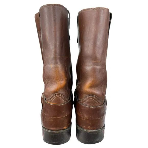Vintage Sears Men’s Brow Leather Harness Boots Size US 13 D