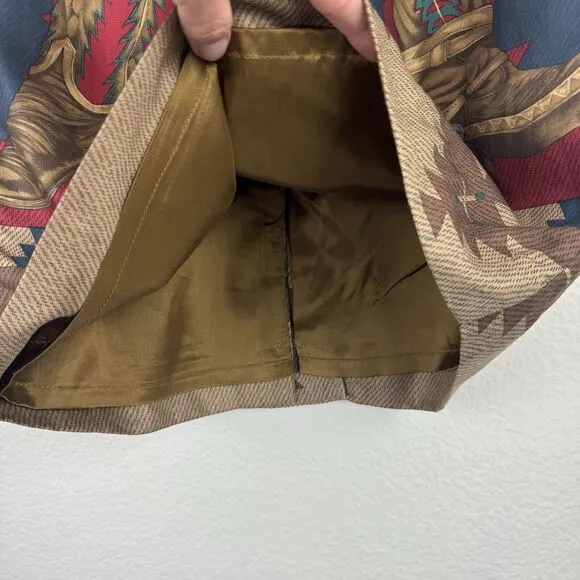Vintage Sharon Young Mini Wrap Skirt Western Cowboy Boot Theme Southwest 2