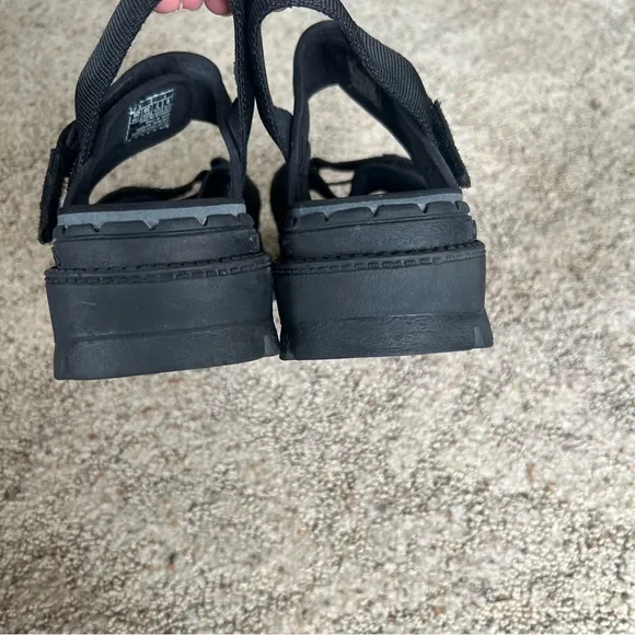Vintage Skechers Jammers 90’s Y2K Black Chunky Sporty Grunge Platform Sandals 9