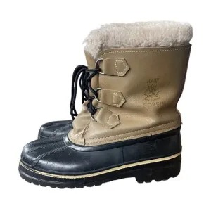 Vintage SOREL Womans 6 RAM Waterproof Snow Boots Shearling WOOL Lining Brown Tan