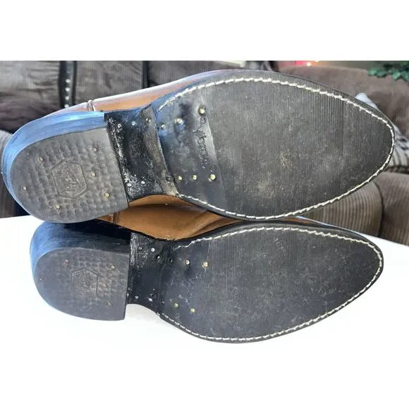 Vintage Tony Lama 6210 Western Boots Men’s 9E Two Tone‎ Brown Made In USA