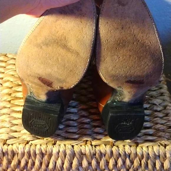 Vintage Tony Lama Brown Leather Cowboy Boots 11.5