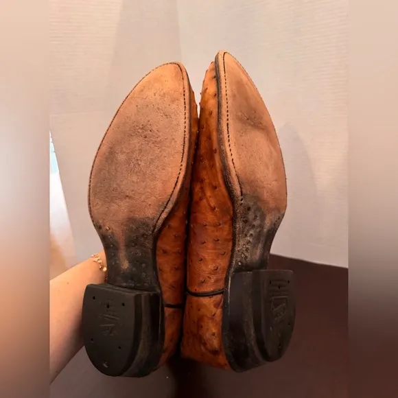 Vintage Tony Lama Ostrich Cowboy Boots