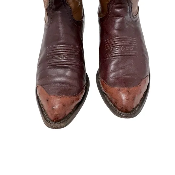 Vintage Tony llama style 1026 ostrich wind tip western boots Sz 6.5