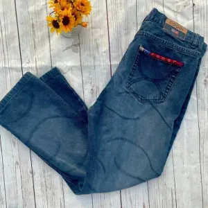 Vintage VTG Men’s Coogi  Y2K Straight leg Denim Jeans 34” Dark Bleach Wash
