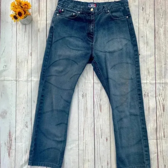 Vintage VTG Men’s Coogi  Y2K Straight leg Denim Jeans 34” Dark Bleach Wash