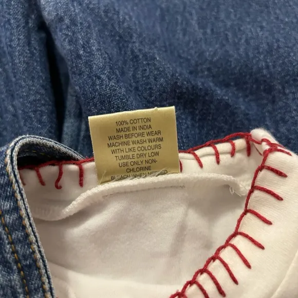 Vintage Western Go! Baby cowboy denim overalls with shirt