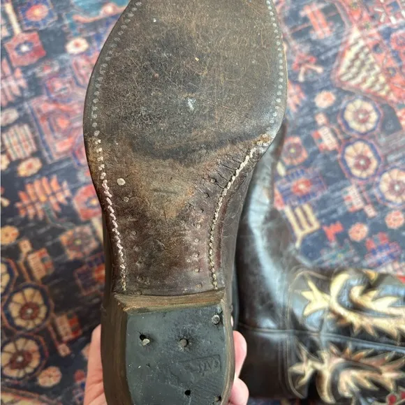 Vintage Western Leather Cowboy Boots