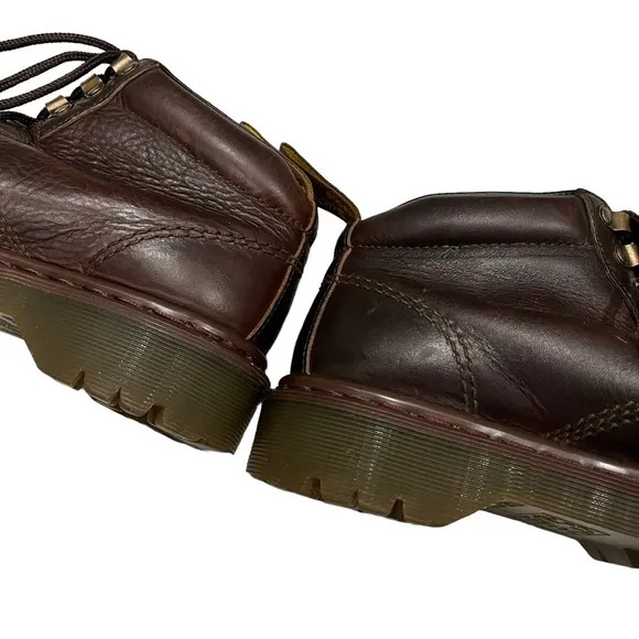 Vintage Women’s Dr. Martens  8287 Brown Leather High Top Lace Up Chunky Boots