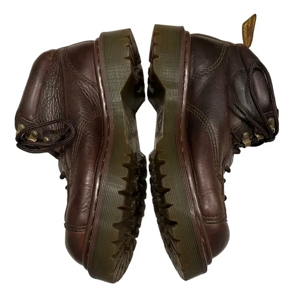 Vintage Women’s Dr. Martens  8287 Brown Leather High Top Lace Up Chunky Boots