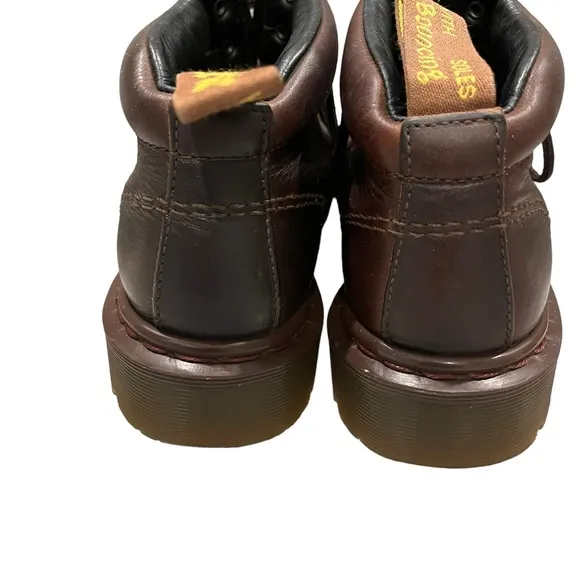 Vintage Women’s Dr. Martens  8287 Brown Leather High Top Lace Up Chunky Boots