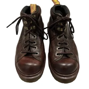 Vintage Women’s Dr. Martens  8287 Brown Leather High Top Lace Up Chunky Boots