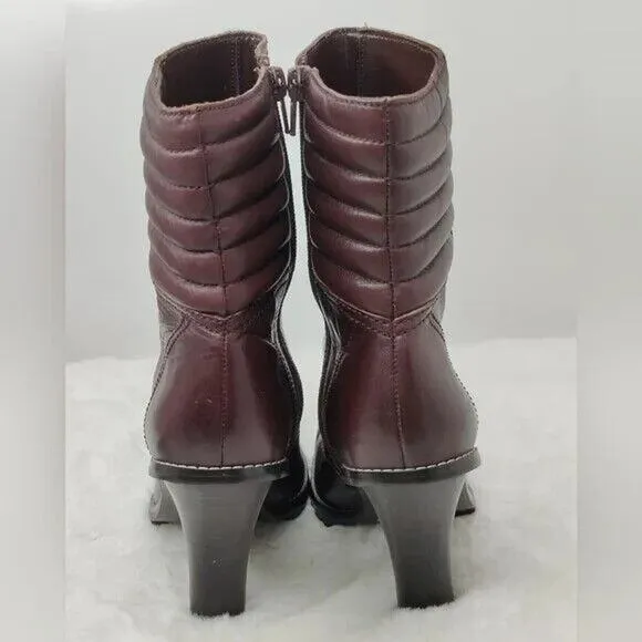 Vintage  Y2K Steve Madden Brown Leather Heeled Bootie Sz US 7.5M