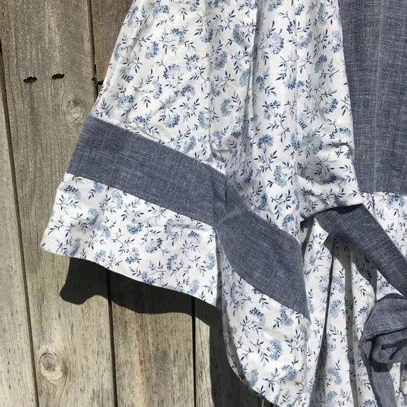 Vintage Young Innocent By Arpeja Prairie Dress Blue White XS