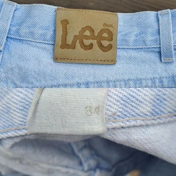 Vintage 90s y2k Lee High Rise Waisted Blue Jean Denim Mom Dad Shorts 12