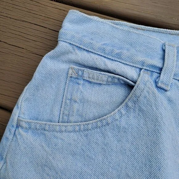 Vintage 90s y2k Lee High Rise Waisted Blue Jean Denim Mom Dad Shorts 12