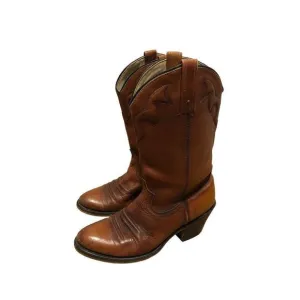 Vintage Acme Mens Cowboy Western Boots Brown Leather Size 8.5 D