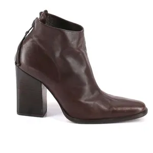 Vintage Donald J Pliner Brown Zip Ankle Bo…