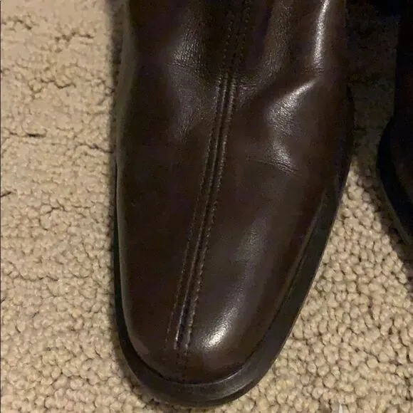 Vintage Donald J Pliner Brown Zip Ankle Bo…