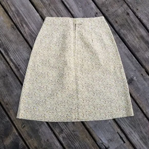 Vintage Union Made 70s Mod Hippie Chic Floral Fruit Print High Waist Mini Skirt