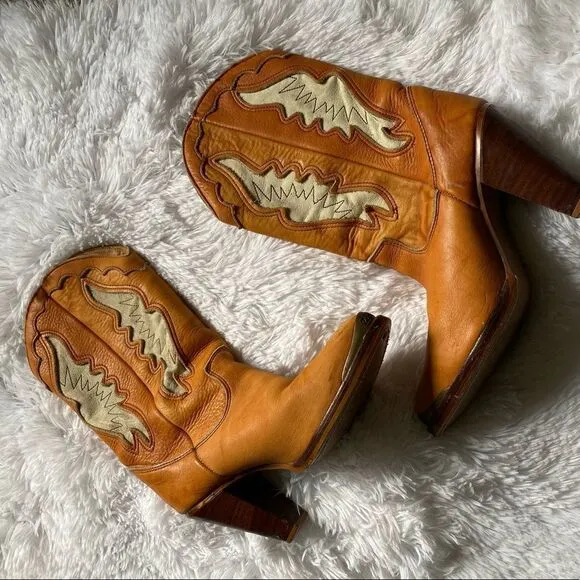 Vintage Zodiac Western Cowboy Boots Size 6.5 M