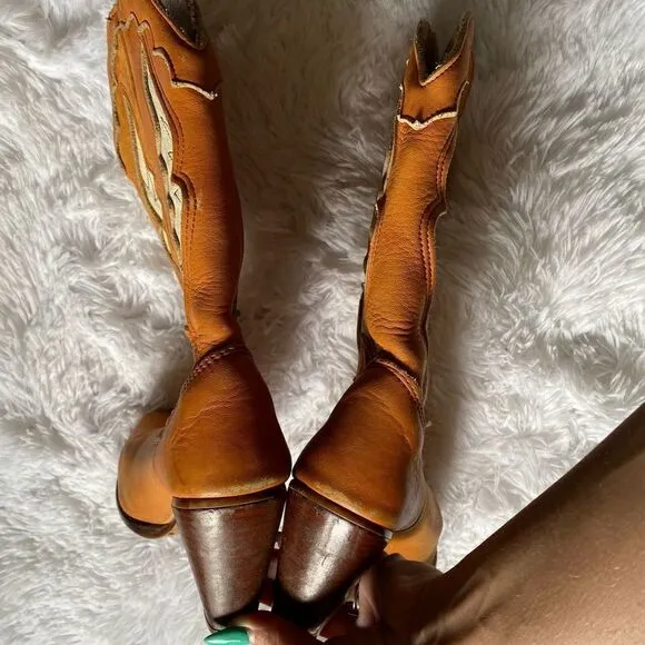 Vintage Zodiac Western Cowboy Boots Size 6.5 M