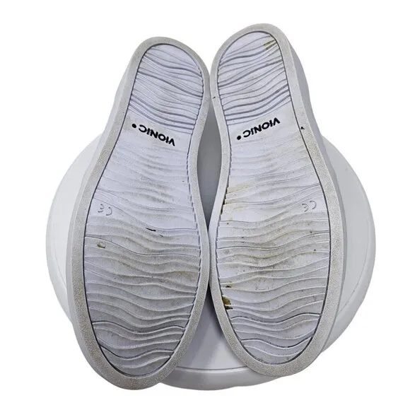 Vionic Demetra Snakeskin Slip On Sneakers Shoes Beige/Black Women’s Size 8.5