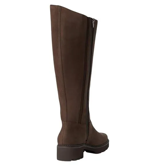 VIONIC Womens Fallbrook Knee High Boot US 10 M Brown Water Resistant Leather NIB