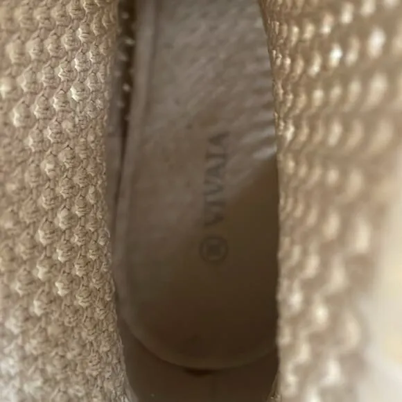 Vivaia Melissa Square-Toe Perforated Heeled Sock Boots Cream Ivory