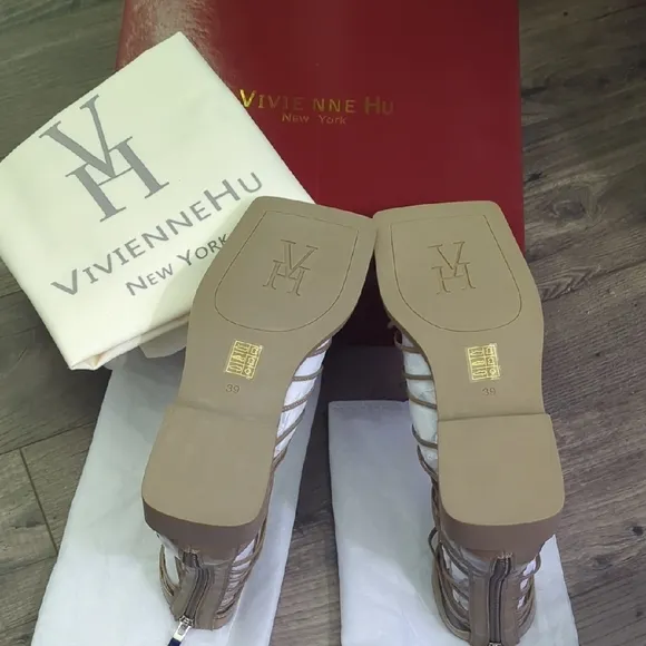 Vivienne Hu New York Women's Olive Gladiator Sandals