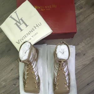 Vivienne Hu New York Women's Olive Gladiator Sandals