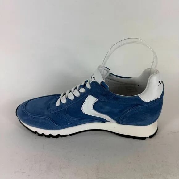 Voile Blanche Julia Athletic Sneakers Women's 8.5 Blue Suede Lace-Up Low Top
