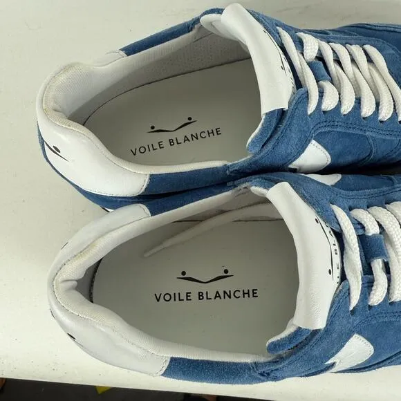Voile Blanche Julia Athletic Sneakers Women's 8.5 Blue Suede Lace-Up Low Top