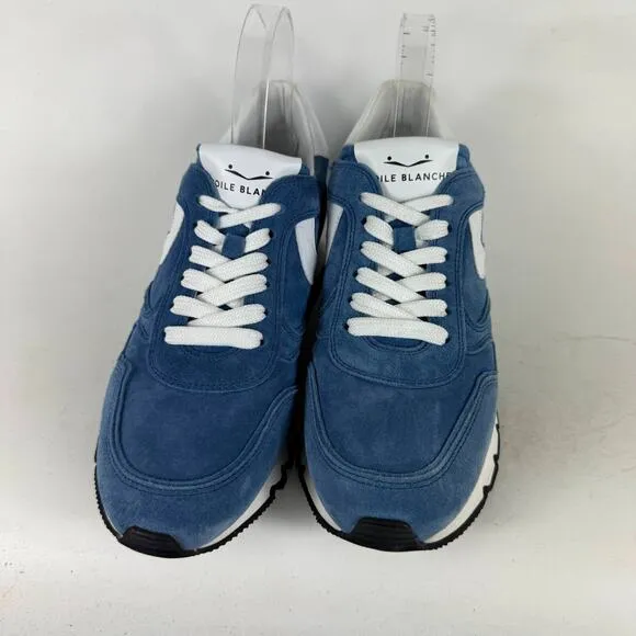 Voile Blanche Julia Athletic Sneakers Women's 8.5 Blue Suede Lace-Up Low Top