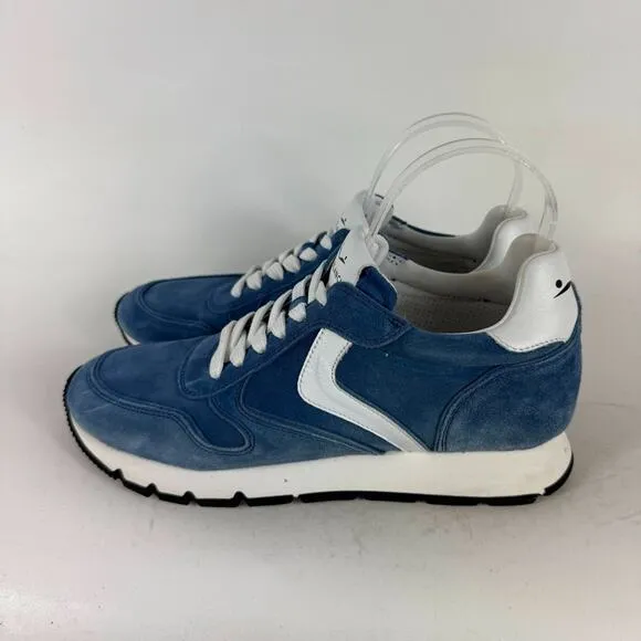 Voile Blanche Julia Athletic Sneakers Women's 8.5 Blue Suede Lace-Up Low Top