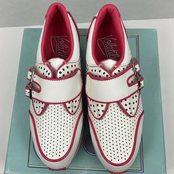 Volatile Kicks Take That Shoes Fuchsia White 8.5 Platform Sneakers