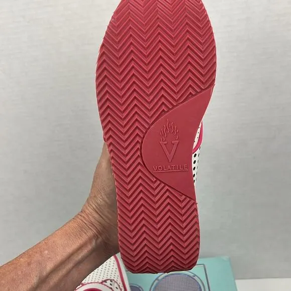 Volatile Kicks Take That Shoes Fuchsia White 8.5 Platform Sneakers