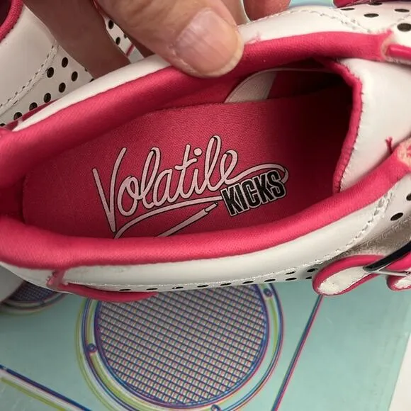 Volatile Kicks Take That Shoes Fuchsia White 8.5 Platform Sneakers