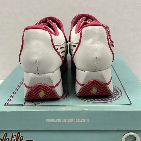 Volatile Kicks Take That Shoes Fuchsia White 8.5 Platform Sneakers