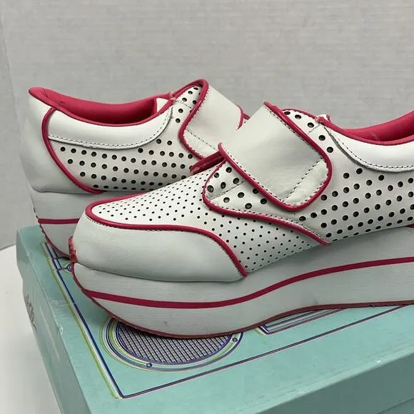 Volatile Kicks Take That Shoes Fuchsia White 8.5 Platform Sneakers