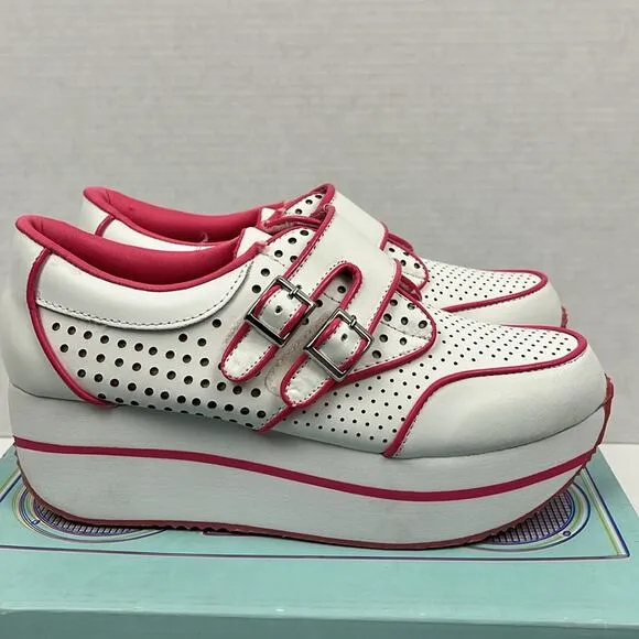 Volatile Kicks Take That Shoes Fuchsia White 8.5 Platform Sneakers