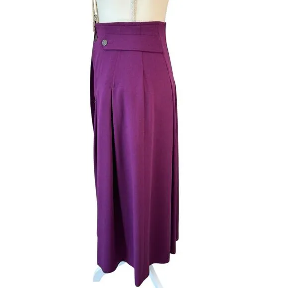 VTG GEIGER OF AUSTRIA Pleated Skirt Midi Countryside Chic 100% Wool Size XXS